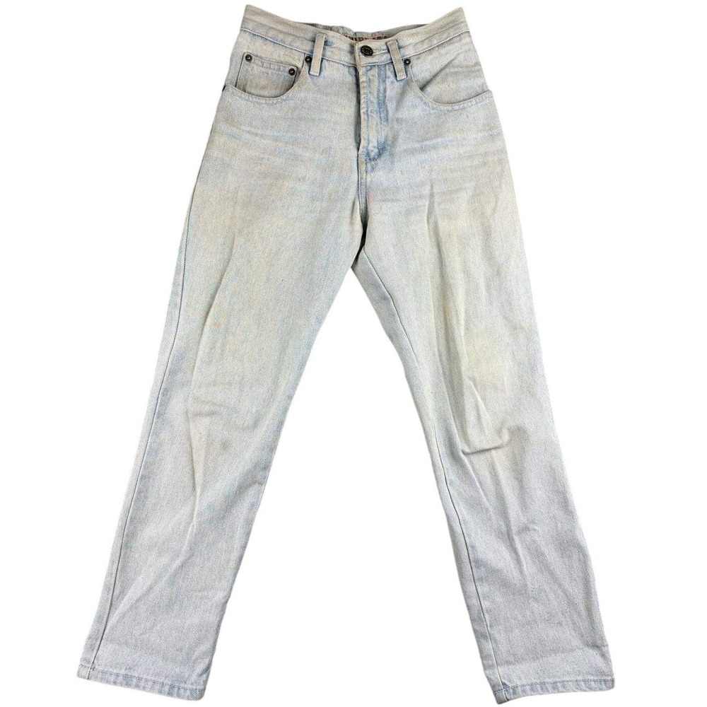 Vintage Unionbay Jeans Girls Size 12 Light Wash Blue High Waisted Straight Leg